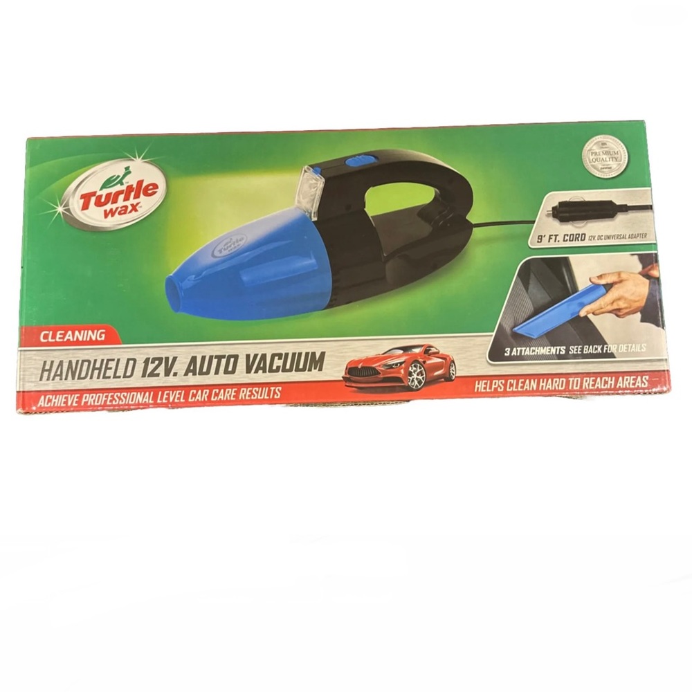 Turtle Wax Portable Handheld Auto Vacuum LED Light DC 12V NEW